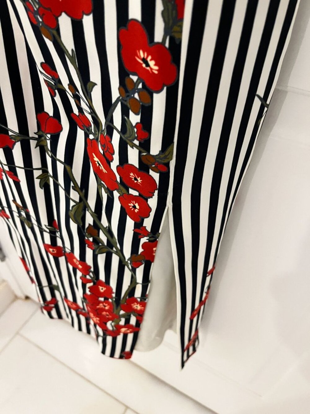 L'Wren Scott Tagasode Italy Halter Midi Cherry Blossom Floral Haute Couture Dres - Picture 4 of 11